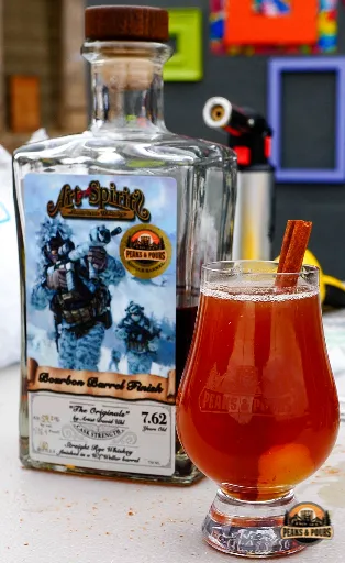 Art of the Spirits Peaks and Pours pick with a craft cocktail entry at the 2023 bartender competition